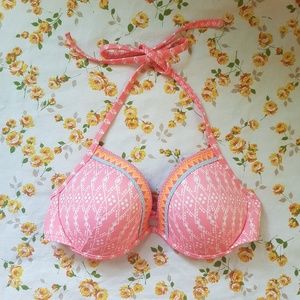 Victoria's Secret Pink Bikini Halter Tribal Padded